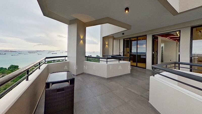 Spacious balcony, panoramic sea views