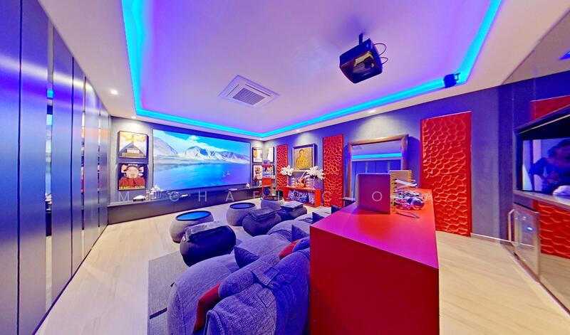 Movie Theatre Room attached bathroom
