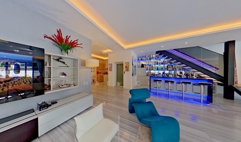 Living Room with Bar and Coffee Station 