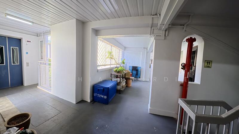 Space outside the house with lift access