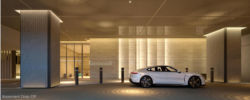Basement drop off arrival lounge