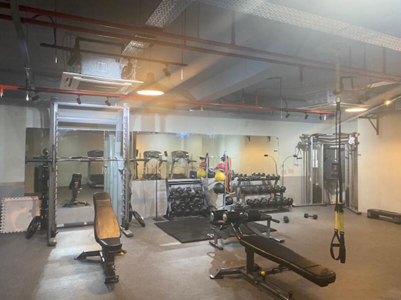 Condo gym in the basement