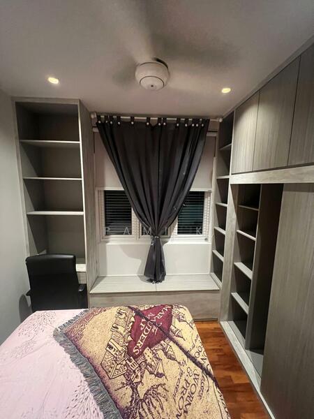 Bedroom with work desk