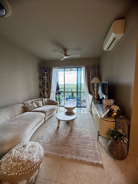 Living Room & Balcony with Greenery View