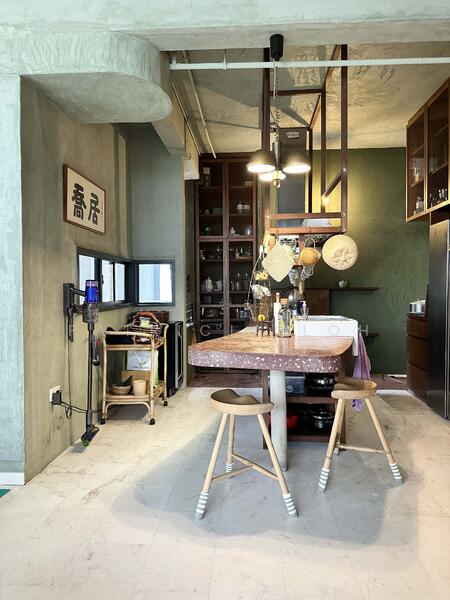 Open-concept kitchen.