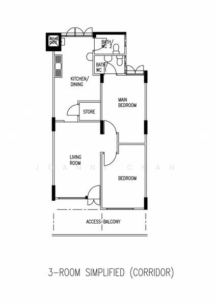 For Sale New Listing 3rm Hdb Flat Near Mrt for Sale
