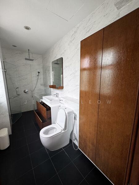 Master Bathroom with proper cabinet 
