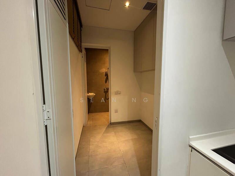 Helper room with attached toilet