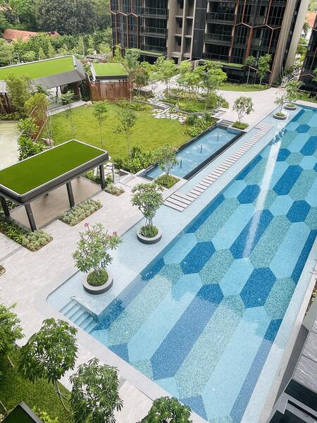 Lovely Pool & Lawn View from Balcony