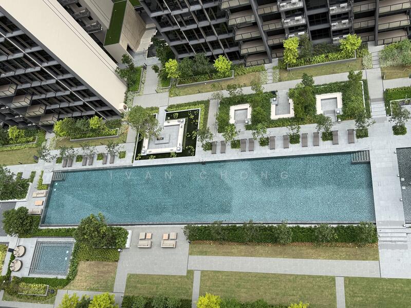 Actual view of lap pool from unit