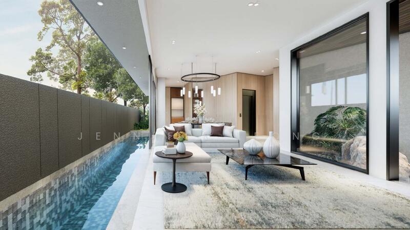 Brand New 3.5 Sty Corner Terrace w Pool and Lift, Walk to MRT, Meragi Road, Jln Pelatok, Jln Demak, Jln Pergam, Upper Changi Road East, 5 Bedrooms, 6,413 sqft, Corner Terrace For Sale, by Jennifer Leong, 60170645 - Living Room - PropertyGuru.com.sg