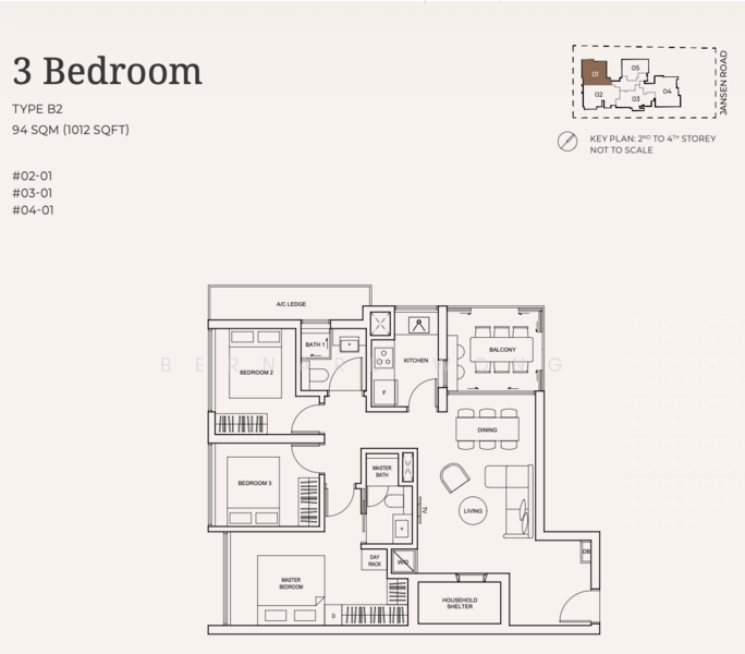 Jansen House, 25 Jansen Road, 3 Bedrooms, 1,012 sqft, Condominium For Sale, by Bernard Wong, 60173333 - PropertyGuru.com.sg