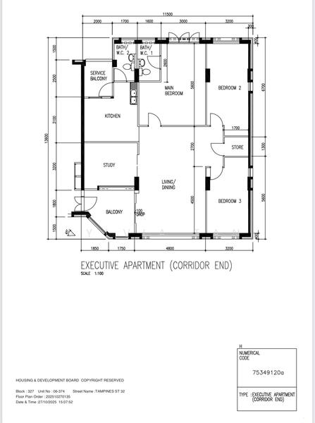 For Rent 327 Tampines Street 32
