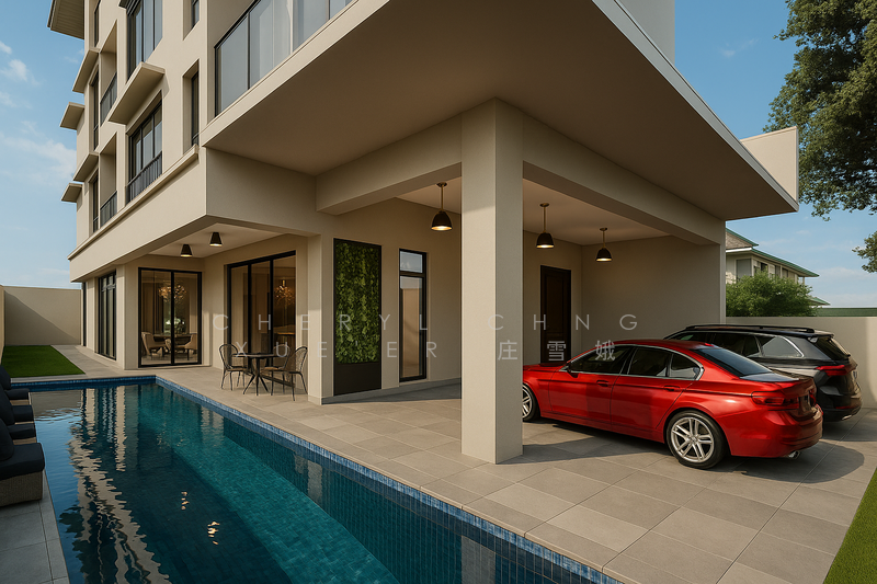 Proposed morning view of exterior