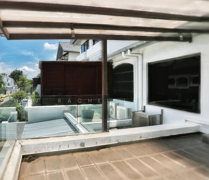 2nd Level: A lovely balcony invites you to unwind & be surrounded by beautiful plants