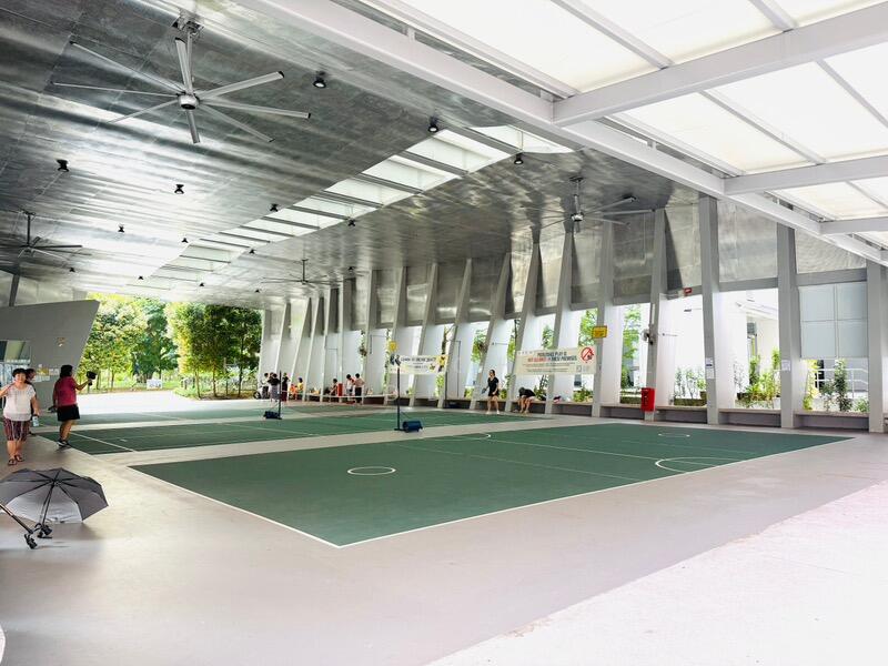 Covered racket ball court