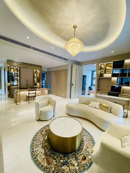 Dining Area with Built In Refrigerator 