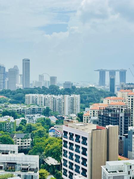 MBS & Flyer View from Master Bedroom 