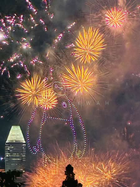 The Sail @ Marina Bay, 6 Marina Boulevard, 3 Bedrooms, 1,550 sqft, Condominium For Sale, by Cindy Kwah, 60181654 - Fireworks seen from living room  - PropertyGuru.com.sg