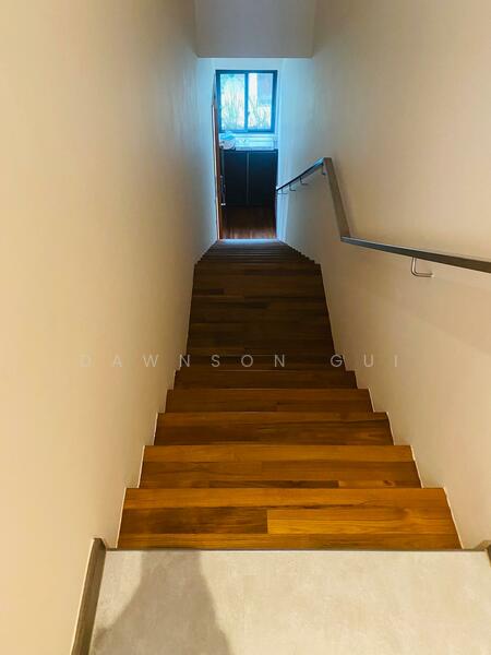 Stairs leading to private carpark