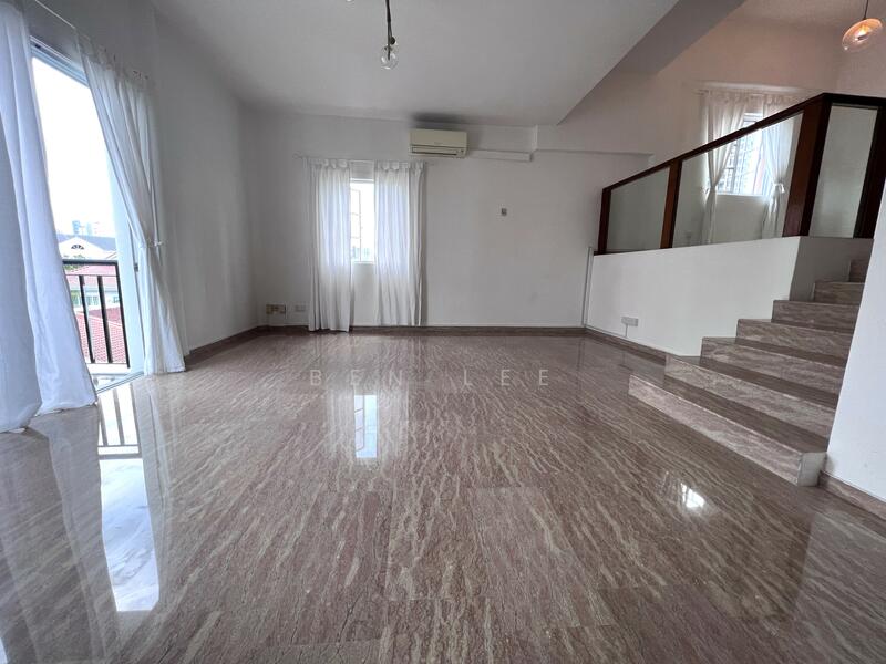 living room marble floor with balcony
