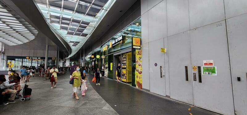 MRT, Bus-stop beside lift gate entrance