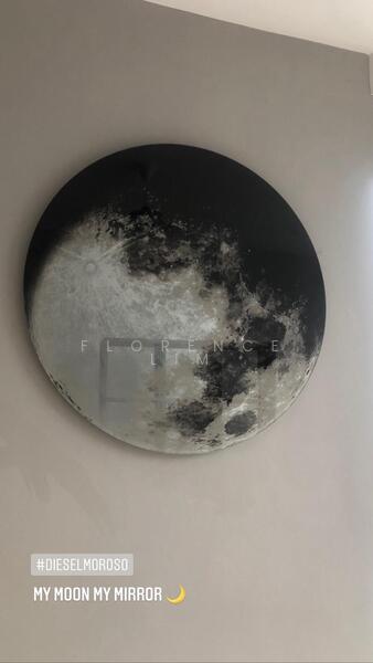 Interior moon mirror