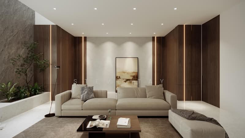 ✰ BN Designer GCBA Bungalow by Renowned Architect. TOP 2026, 5 Huge Bedrooms, 18m Pool. Cul_de_sac, , 5 Bedrooms, 19,800 sqft, Detached House For Sale, by Steve Tay, 60184649 - Living Room - PropertyGuru.com.sg