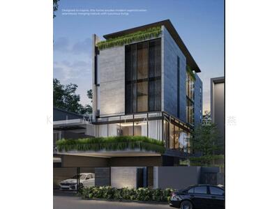 For Sale - Brand New & Freehold Corner Terrace, 5 levels with lift, 7 bedrooms all ensuite, Park 4 cars inside