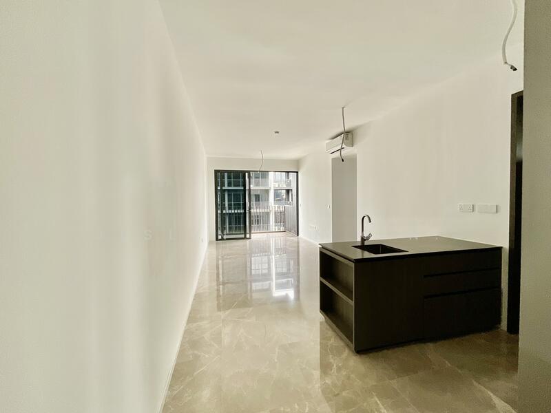 Living Hall with kitchen Island