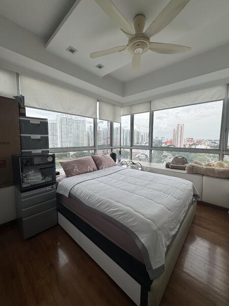 Spacious Master bedroom with view from 2 side of the windows