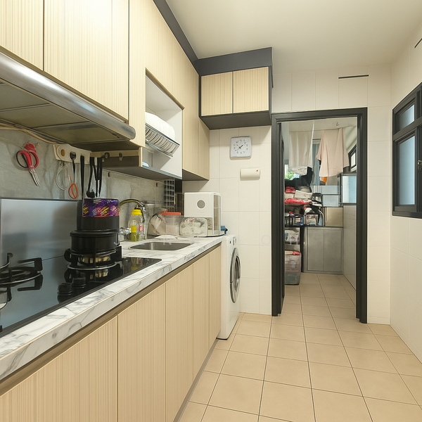 Kitchen AI generated without furniture
