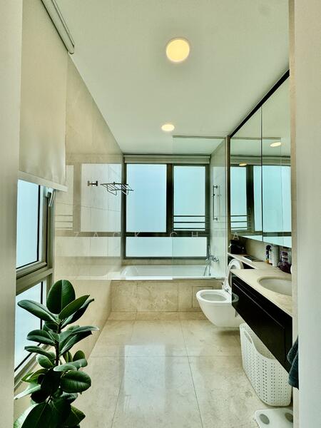 Modern bathrooms with clean finishes