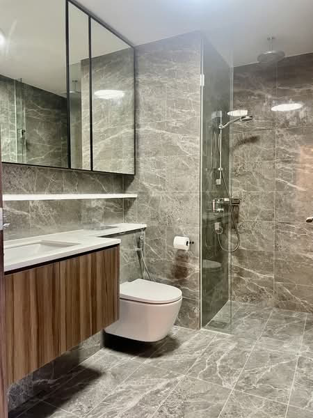 Lentor Modern, 3 Lentor Central, 2 Bedrooms, 678 sqft, Condominium For Rent, by Judy Cho, 60190275 - Bathroom - PropertyGuru.com.sg