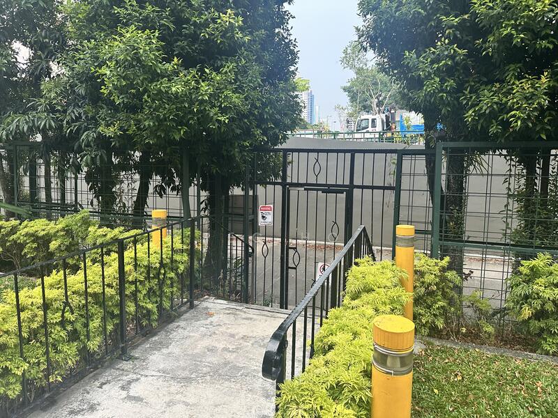 Side gate Convenient access to bus stop