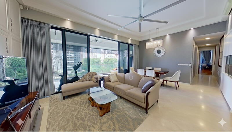 Spacious living and dining area