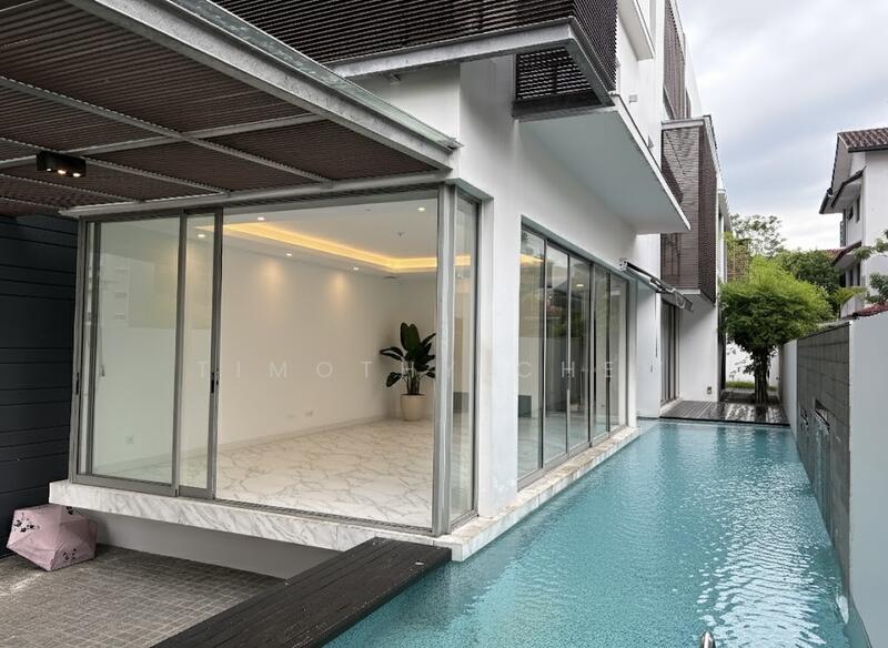 Balcony Area & Lap Pool (AI-staged)