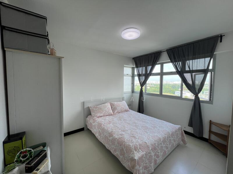 Master bedroom with attached bathroom