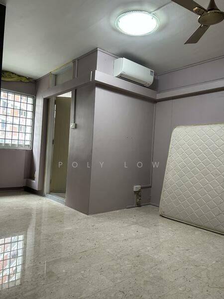 Master bedroom with attached toilet