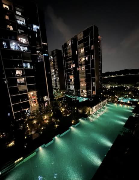 The Tapestry, 59 Tampines Street 86, 1 Bedroom, 474 sqft, Condominium For Sale, by Elle Cheong, 60194607 - Night View from Balcony  - PropertyGuru.com.sg