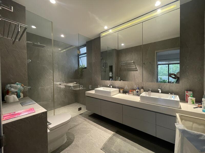 Master bathroom with double sinks