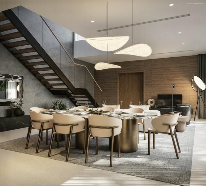 Brand New Landed Semi D at Tay Lian Peck for Sale Semi-Detached House For Sale at S$ 8,780,000 | PropertyGuru Singapore - Dining Room