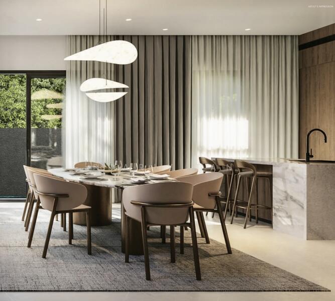 Brand New Landed Semi D at Tay Lian Peck for Sale Semi-Detached House For Sale at S$ 8,780,000 | PropertyGuru Singapore - Dining Room