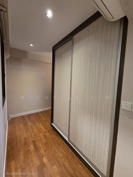 Master walkway + big wardrobe