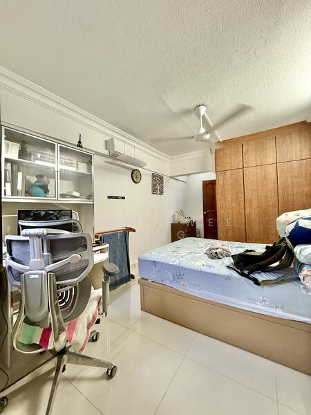 Master bedroom with attached bathroom