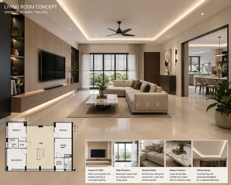 258 Boon Lay Drive, 258 Boon Lay Drive, 3 Bedrooms, 1,216 sqft, HDB Flat For Sale, by Faith Quek, 60197928 - Living Room - PropertyGuru.com.sg