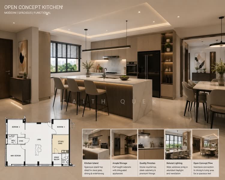 258 Boon Lay Drive, 258 Boon Lay Drive, 3 Bedrooms, 1,216 sqft, HDB Flat For Sale, by Faith Quek, 60197928 - Kitchen - PropertyGuru.com.sg