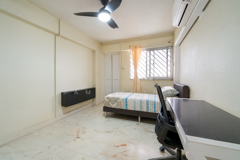 Bedroom with attached bathroom