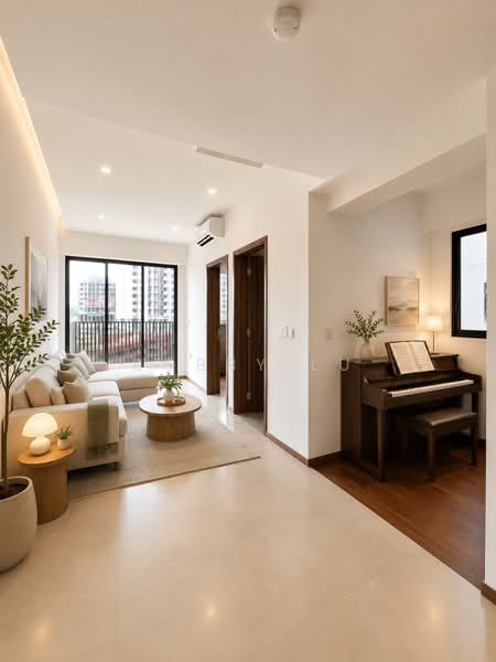 Lentor Modern, Lentor Central, 2 Bedrooms, 732 sqft, Condominium For Sale, by Bobby Lu, 60201096 - Living Room - PropertyGuru.com.sg