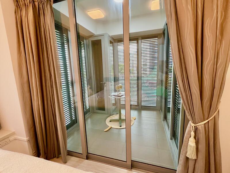 Bedroom outside indoor balcony